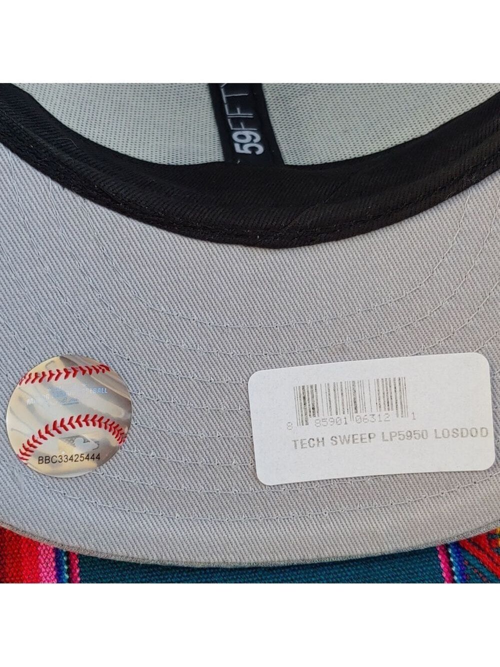 New Era Dodgers 59FIFTY Low Profile 7 3/4 Baseball Cap White Gray and Blue Logo - Picture 8 of 15